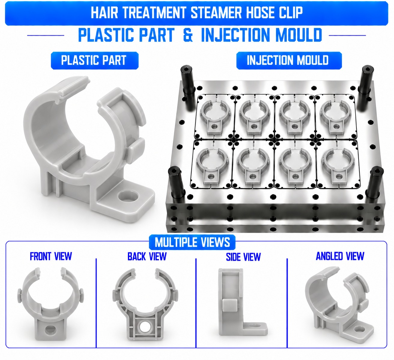 Hair Treatment Steamer Plastic Hose Clip Mould and Moulding Service